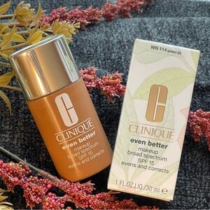 CLINIQUE Even Better Makeup Broad Spectrum SPF 15 Foundation In WN 114 G…